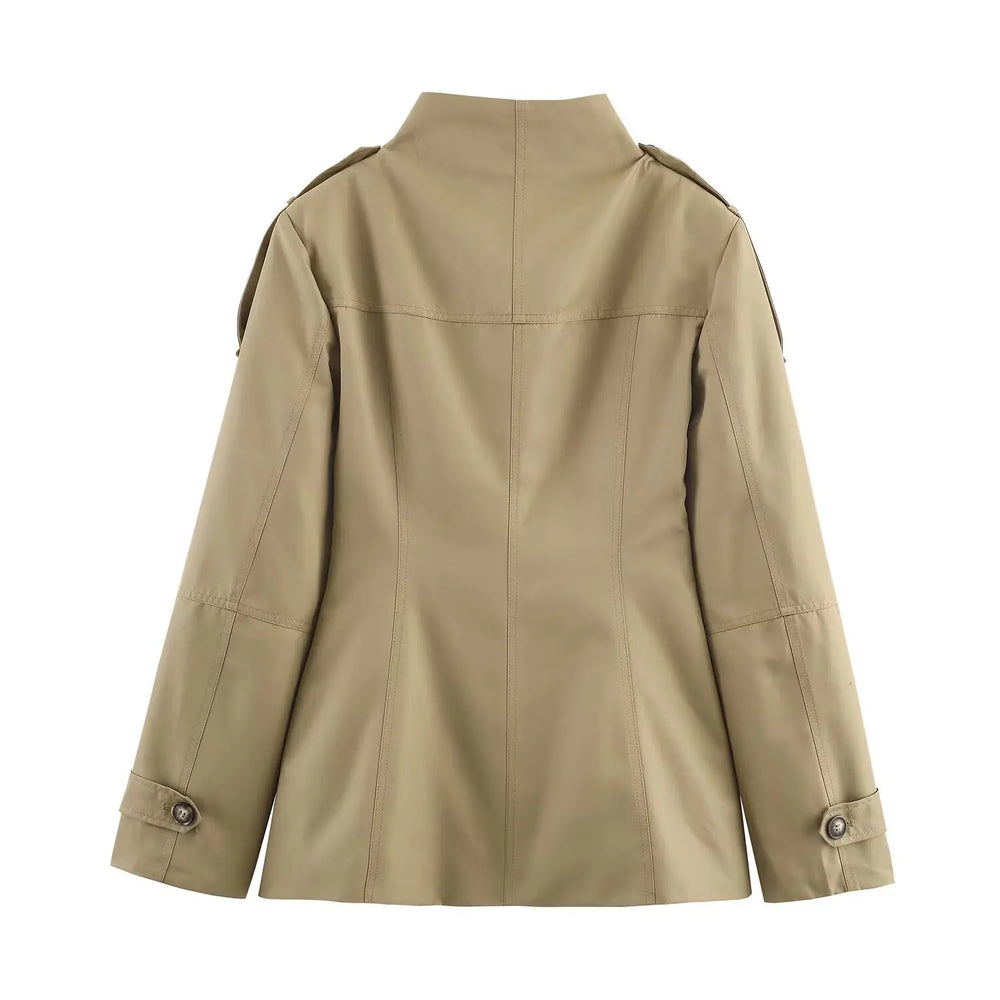 Beige jacket on a white background- back