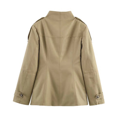 Beige jacket on a white background- back