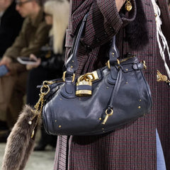 Metallic Lock Satchel Handbag – Structured Statement in 6 Shades