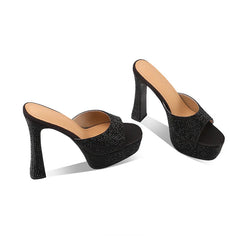 Rhinestone Platform Heels