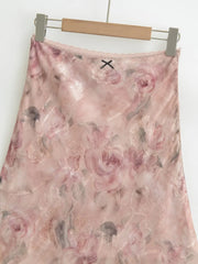 Floral Print A-Line Midi Skirt