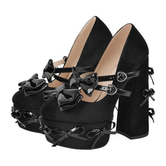 Platform Bow Mary Jane Heels