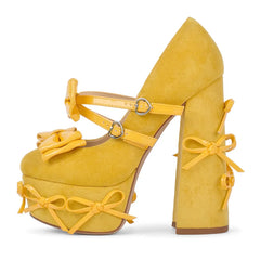 Platform Bow Mary Jane Heels