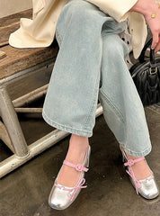 Patent Bowknot Chunky Mary Jane Heels