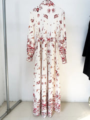 Back view of maxi dress with sea world print