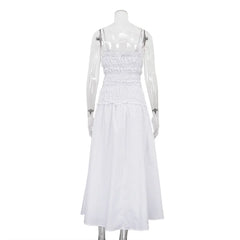 White dress on a mannequin against a white background
