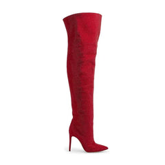 Crystal Embellished Over The Knee Boots