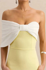 Off-Shoulder Bow Maxi Dress