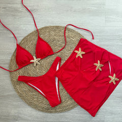 Black Starfish Embellished Bikini Set