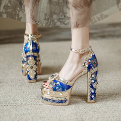 Embellished Platform Stiletto Heels