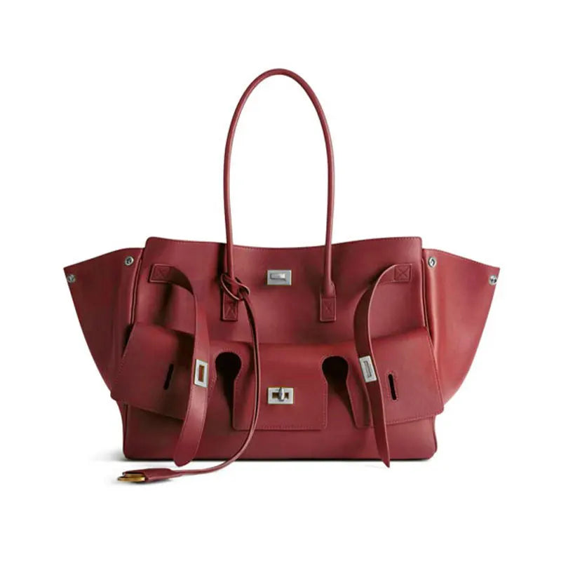 large PU leather tote for work or travel