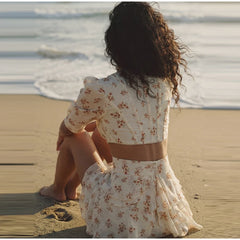Floral Print Cropped Top and Ruffled Skirt Set