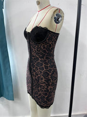 Leopard print dress on a mannequin