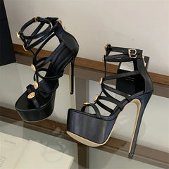 Platform Stiletto Strap Heels