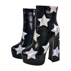 Platform Star Ankle Boots