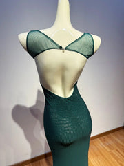 Rhinestone Strap Maxi Dress