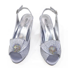 Peep Toe Heel & Matching Bag Set | Elegant Party Shoes with Clutch