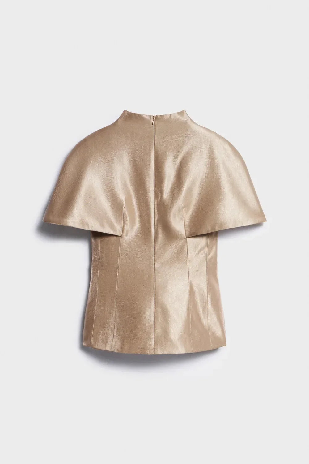 Gold leather cape on a light gray background
