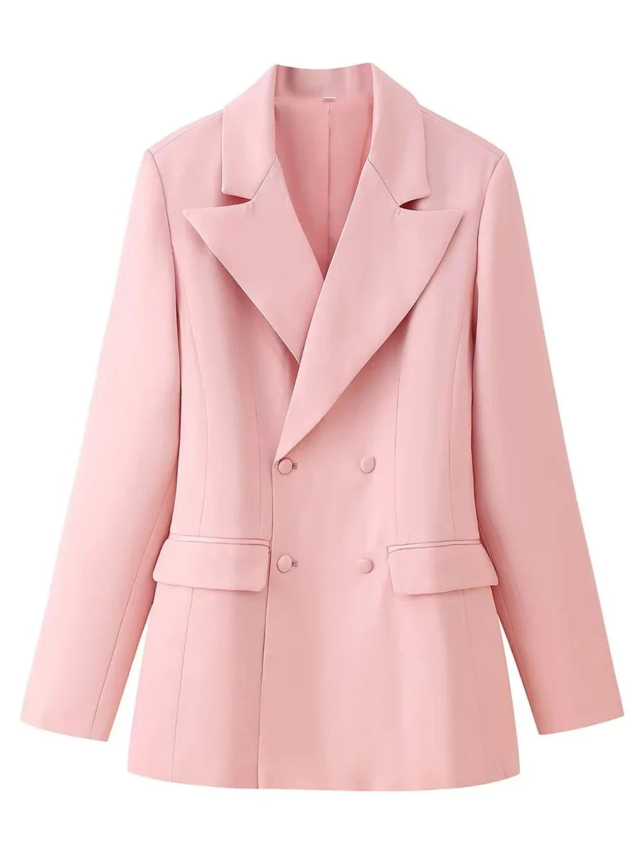 Pink blazer on a white background