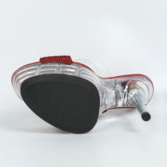 Clear plastic shoes, bottom view