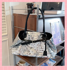 Sparkly Sequin Large Tote Bag
