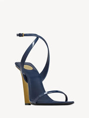 Wedge Gold Heel Ankle Strap Sandal