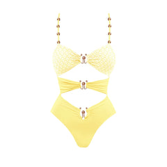Cutout Swimsuit with Beach Cover-Up