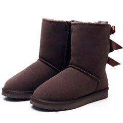 Warm Plush Bow Snow Boots