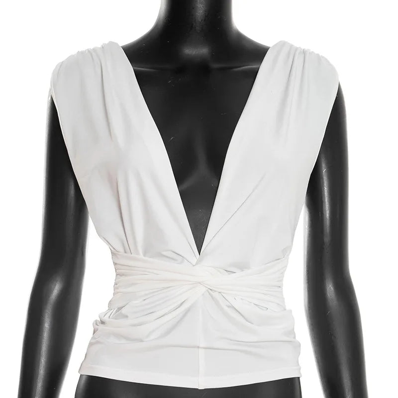 White dress on a mannequin against a white background