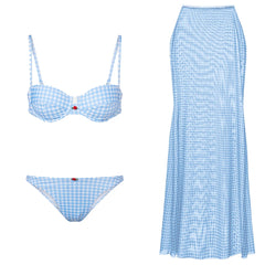 Gingham Print One Piece Bathing Suit