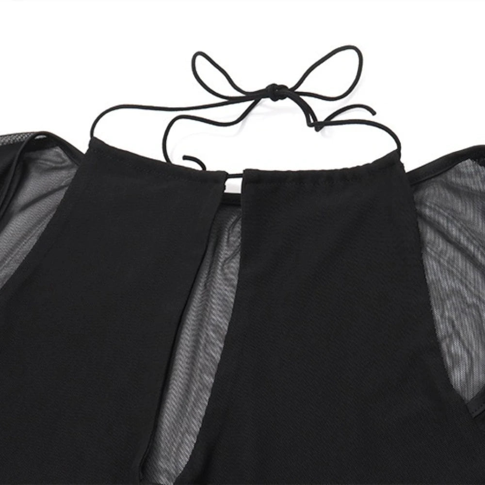 Black butterfly costume with wings on a white background