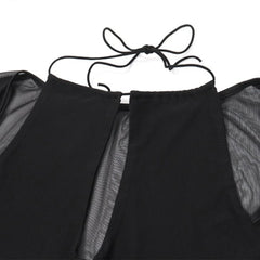 Black butterfly costume with wings on a white background