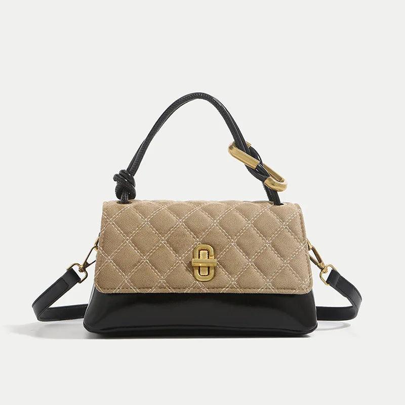 microfiber synthetic leather quilted bag,