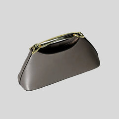 Trapezoid Top Handle Bag with Metal Bar