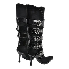 Leopard Print Lace Up Knee High Boots