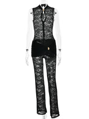 Black lace outfit on a mannequin