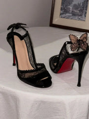 Lace Butterfly Stiletto Heels
