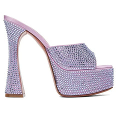 Platform Block Heel Mules