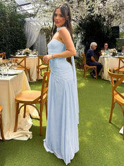 Strapless Draped Knot Gown