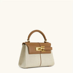 Women's Small Tote & Crossbody Bag With Gold Hardware