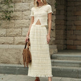 Ruched Skirt & Cropped Top Set | Breezy Summer Co-Ord