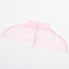 Lace Turtleneck Removable Cape Sleeve Strapless Mini Dress
