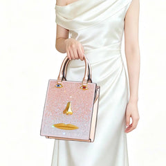 Sculptural Face Embellished Bag