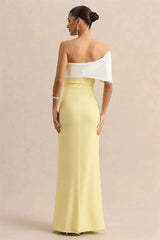 Off-Shoulder Bow Maxi Dress