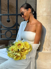 Yellow 2-Piece Lounge Set – Lightweight Cardigan & High-Waist Palazzo Trousers