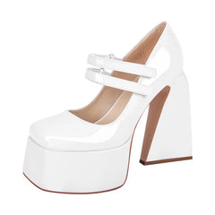 Rhinestone Platform Mary Jane Heels