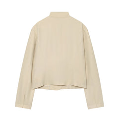 Fitted Asymmetric Button Front Jacket