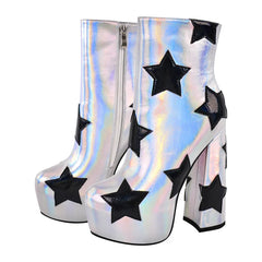 Platform Star Ankle Boots