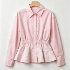 Peplum Button Down Shirt