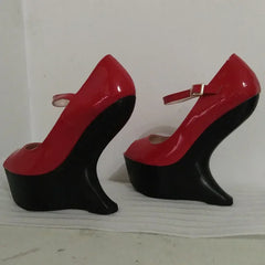 Sculpted Wedge Heel Pumps